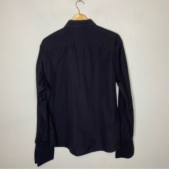 Untuckit Black Button Up Dress Shirt with French Cuffs Size X-Large - Picture 11 of 12
